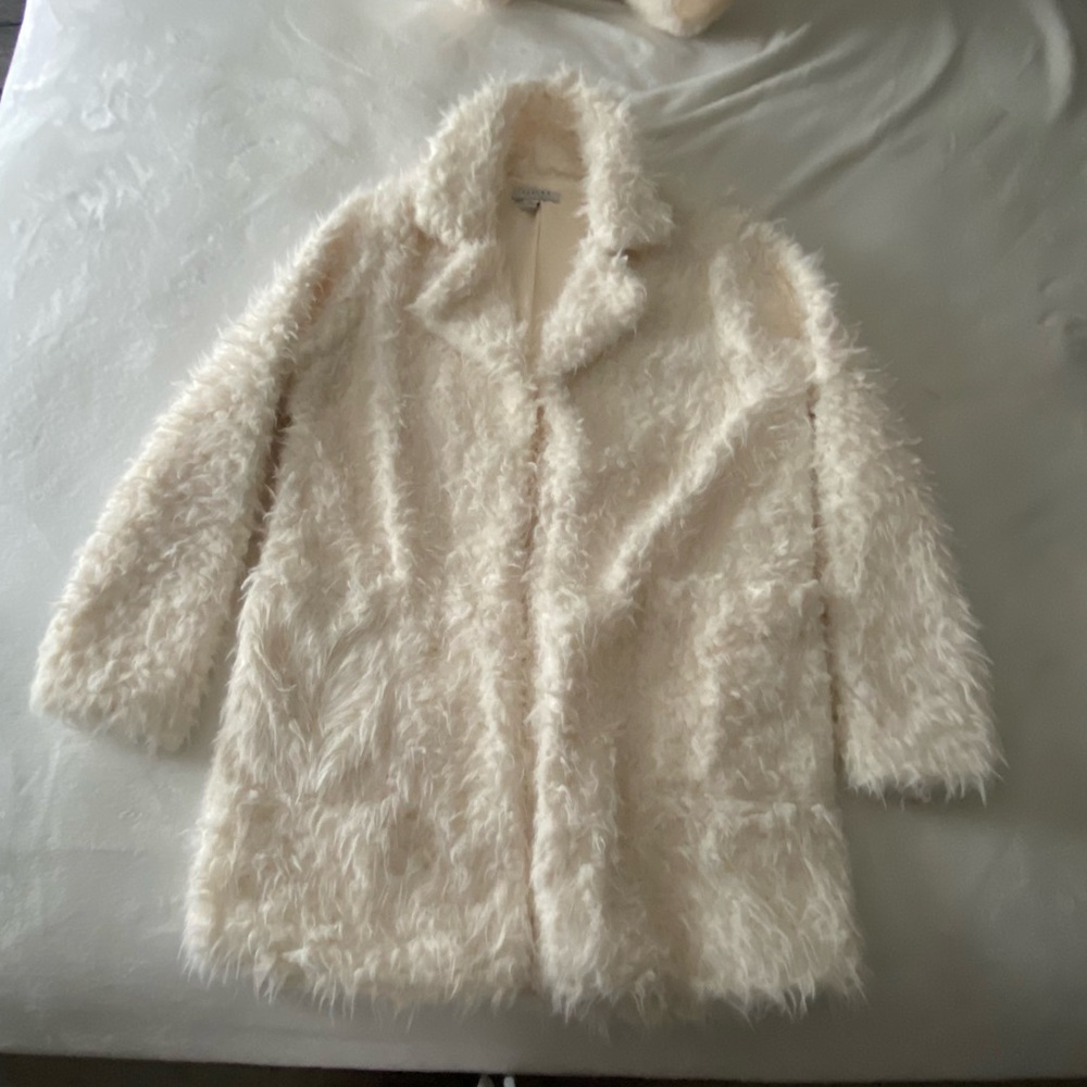 Faux Fur Coat with Pockets